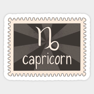 Capricorn Zodiac Sign Stamp Sticker